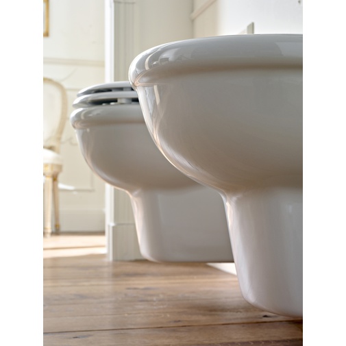 Vaso sospeso stile retrò in ceramica bianca - Palladio, Sbordoni