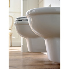 Vaso sospeso stile retrò in ceramica bianca - Palladio, Sbordoni