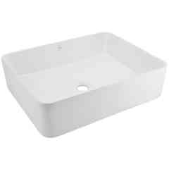Vasque rectangulaire à poser 52,5 x 41,5 cm - Jaquar blanc mat