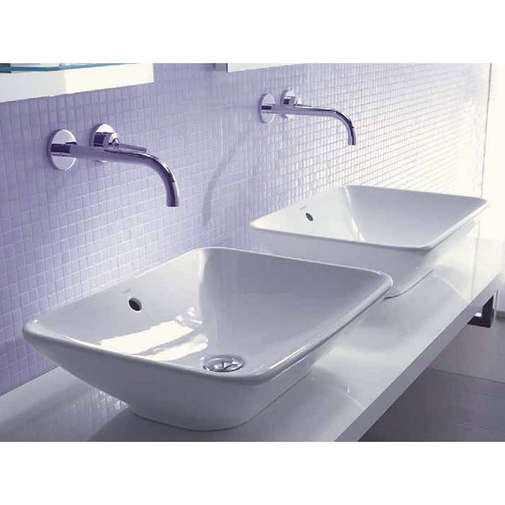 Vasque à poser avec trop-plein blanc 55 cm - Bacino, Duravit