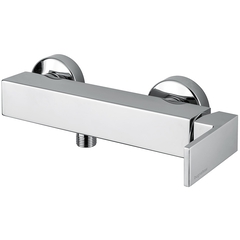 Verchromte externe Brausebatterie, moderner Stil, quadratisch - Tetris, Rubinetteria Bugnatese