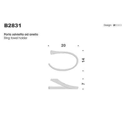 Verchromter Handtuchhalter im modernen Stil - Basic, Colombo Design