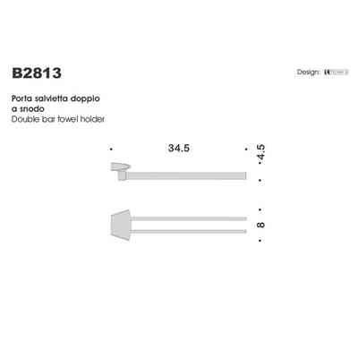 Verchromter Handtuchhalter mit Doppelgelenk - Land, Colombo Design