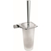 Verchromter hängender WC-Bürstenhalter mit geätztem Glas, Anschluss rechts - Alizè, Colombo Design