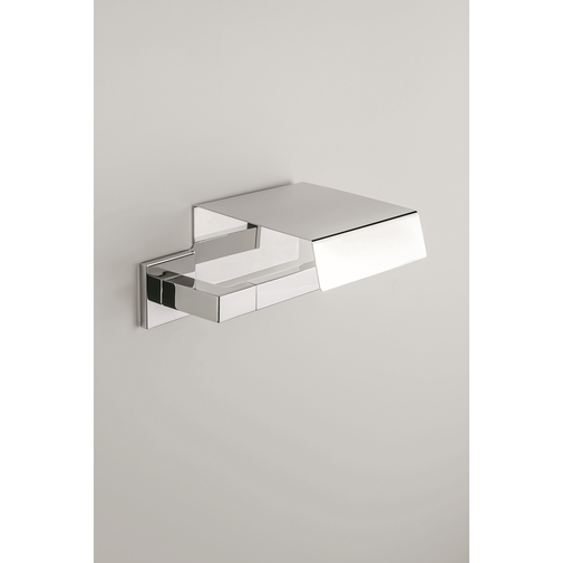 Verchromter Wandrollenhalter mit Deckel - Basic Q, Colombo Design