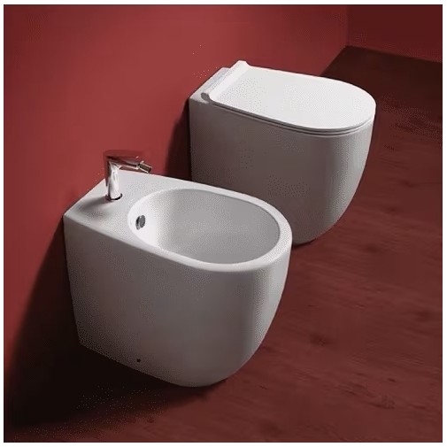 Vignoni - Simas single-hole back-to-wall floor-mounted bidet