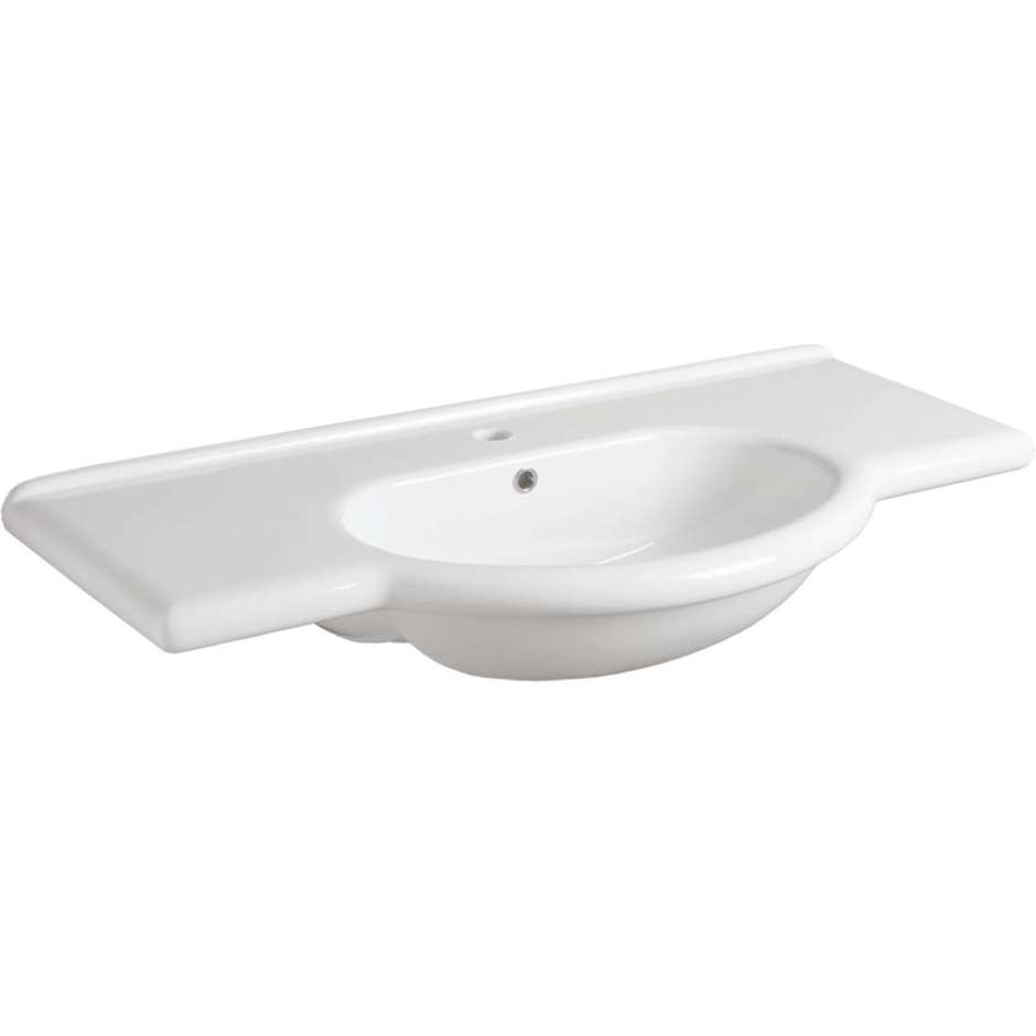 Vintage style console washbasin in white ceramic 105 cm - Montecarlo, Simas