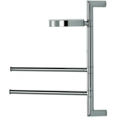Wall bathroom accessory with soap holder, 2 chrome towel rails - Planets, Colombo Design