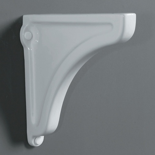 Wall bracket for washbasin and white console in Simas ceramic