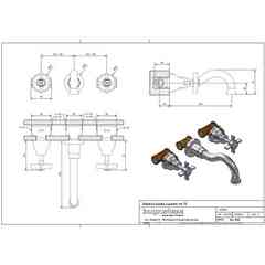 Wall group 3 elements with 19 cm spout 865 Princeton Bugnatese