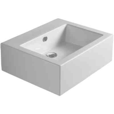 Wall hung/countertop washbasin prepared for one hole in white ceramic 60 cm - Frozen, Simas