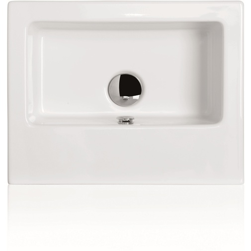 Wall-hung handrinse basin with one hole in white ceramic 43 cm - Frozen, Simas