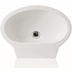 Wall hung or countertop washbasin, oval in white ceramic modern style 60 cm - LFT, Simas