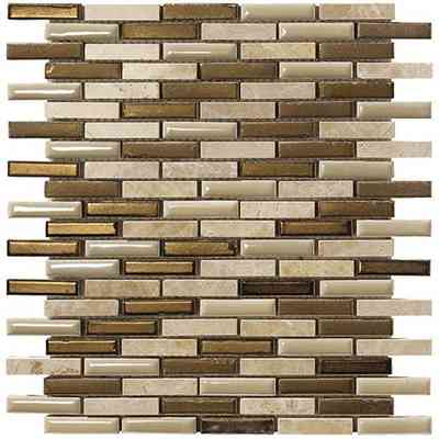 Wall mosaic ceramic and marble for covering, Bronze 27x30 cm - Bilbao, Boxer