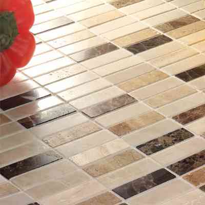 Wall mosaic for floor/wall in Emperador Mix marble 30,5x30,5 cm - Cardiff, Boxer
