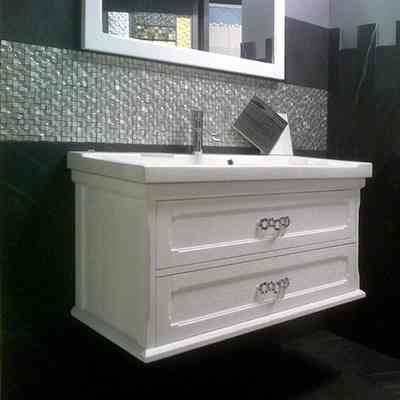 Wall mosaic in stone and shiny glass Silver 30x30 cm - Elegance, Boxer