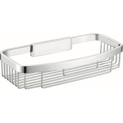 Wall-mounted chromed shower grate with removable 5.8 cm deep tray - Colombo Design