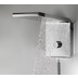 Wall mounted matt brushed steel shower head with hand shower, 2 jets, 20x45cm - Syncro-Rain-Renovation, Bossini