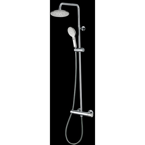 Wall mounted shower column 21cm shower head 2 functions hand shower and mixer - Agua, Bossini