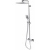 Wall mounted shower column, 28x28cm shower head, 2 jets hand shower and mixer - Cosmo, Bossini