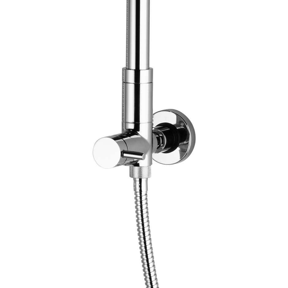Wall mounted shower column 59 cm, 25 cm shower head, sliding rail - Gio Renovation, Bossini