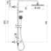 Wall mounted shower column with 20 cm shower head, 85cm sliding rail - Gio Renovation, Bossini