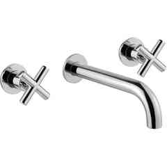 Wall mounted sink tap with 19 cm chromed spout Rodos 7365 Rubinetteria Bugnatese