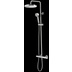 Wall mounted sliding shower column, thermostatic mixer, 25cm Oki shower head, Bossini
