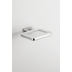 Wall mounted soap dish in squared opaque glass and chromed finishes - Basic Q, Colombo Design