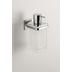Wall mounted soap dispenser, etched glass with chromed finishes - Basic Q, Colombo Design