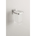 Wall mounted square tumbler holder in opaque glass with chrome finish - Basic Q, Colombo Design