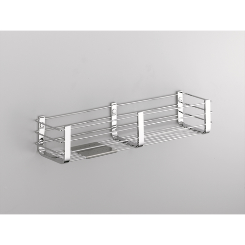 Wall rack for objects with stainless steel shelf and chromed brass finishes - Colombo Design