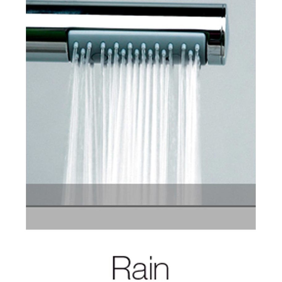Wall shower column, 25cm shower head, sliding rail and mixer - Zoe, Bossini