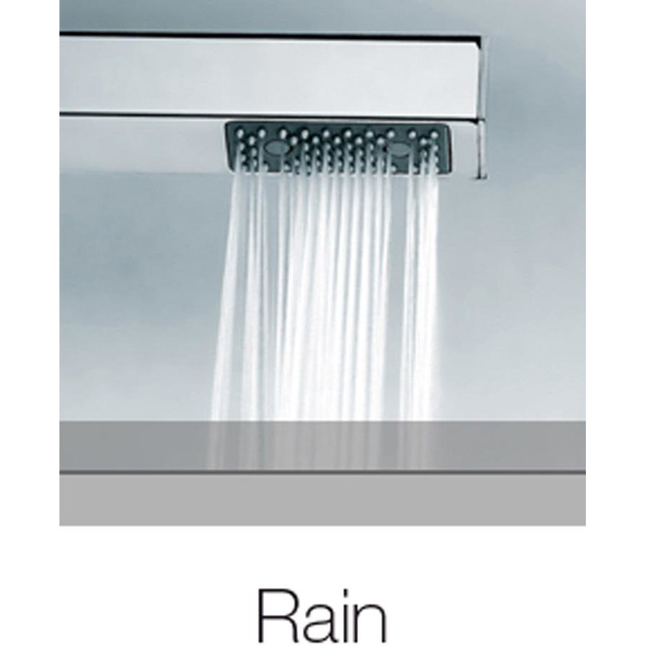 Wall shower column with 21x21cm shower head, sliding rail and mixer - Cosmo, Bossini