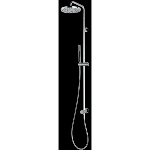 Wall shower column with 25cm shower head, sliding rail, low water inlet Oki Renovation, Bossini