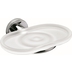 Wall soap holder in opaque glass and chromed finishes - Basic, Colombo Design