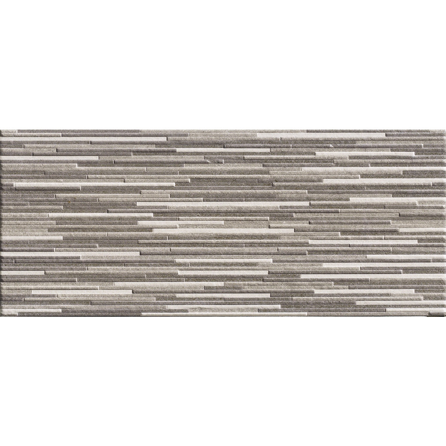 Wall tile, striped in relief Grey, 25x60 cm, Wall - Concretus, Dom Ceramiche