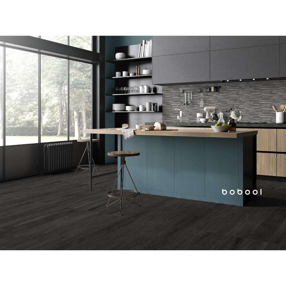 Wall tile, striped in relief Grey, 25x60 cm, Wall - Concretus, Dom Ceramiche