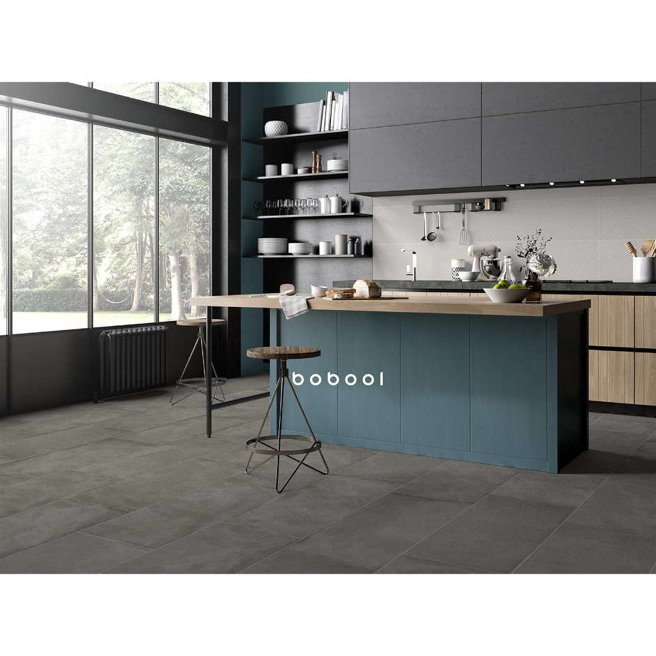 Wall tile with Chevron arrow insert, White, 33,3x100 cm - Concretus, Dom Ceramiche