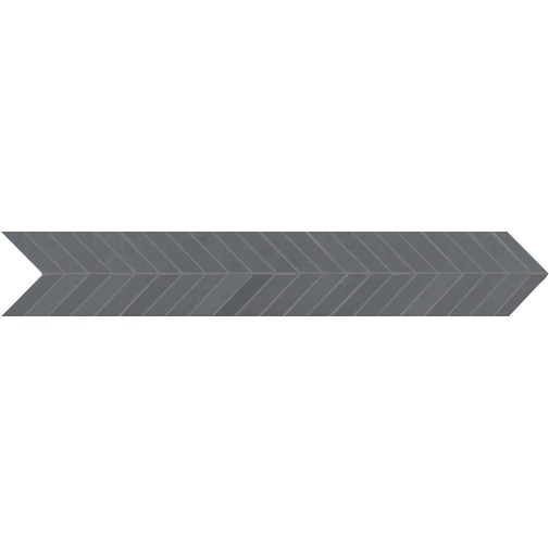 Wall tile with Freccia decoration, Lead grey, 10x60 cm - Smooth, Dom Ceramiche