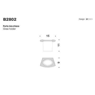 Wall tumbler holder in opaque glass with chrome finish - Land, Colombo Design