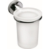 Wall tumbler holder in opaque glass with classic style chrome finish - Basic, Colombo Design
