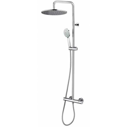 Wandduschsäule, 28 cm Duschkopf, Gleitstange und Mischer - Cosmo, Bossini