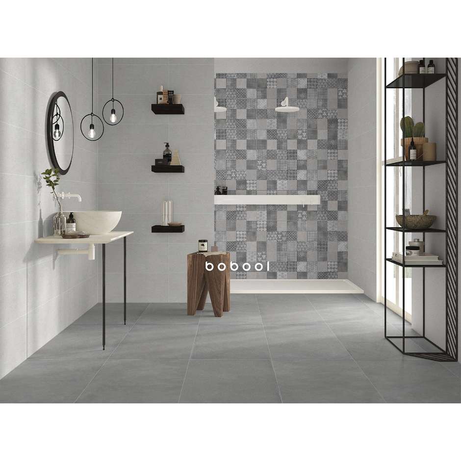 Wandfliese in Betonoptik, Weiß, 33,3 x 100 cm - Concretus, Dom Ceramiche