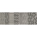 Wandfliese mit dekoriertem Decò-Einsatz, Grau, 33,3x100 cm - Concretus, Dom Ceramiche