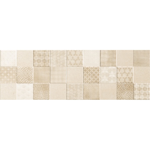 Wandfliese mit dreidimensionalem Dekor, Beige Deck 3D, 33,3 x 100 cm - Concretus, Dom Ceramiche