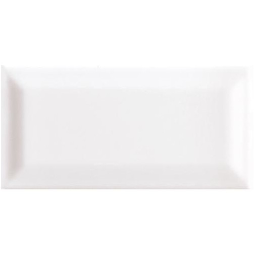 Wandfliese mit Rauteneffekt, glänzend weiß, 7,5 x 15 cm - Talco, Cesi