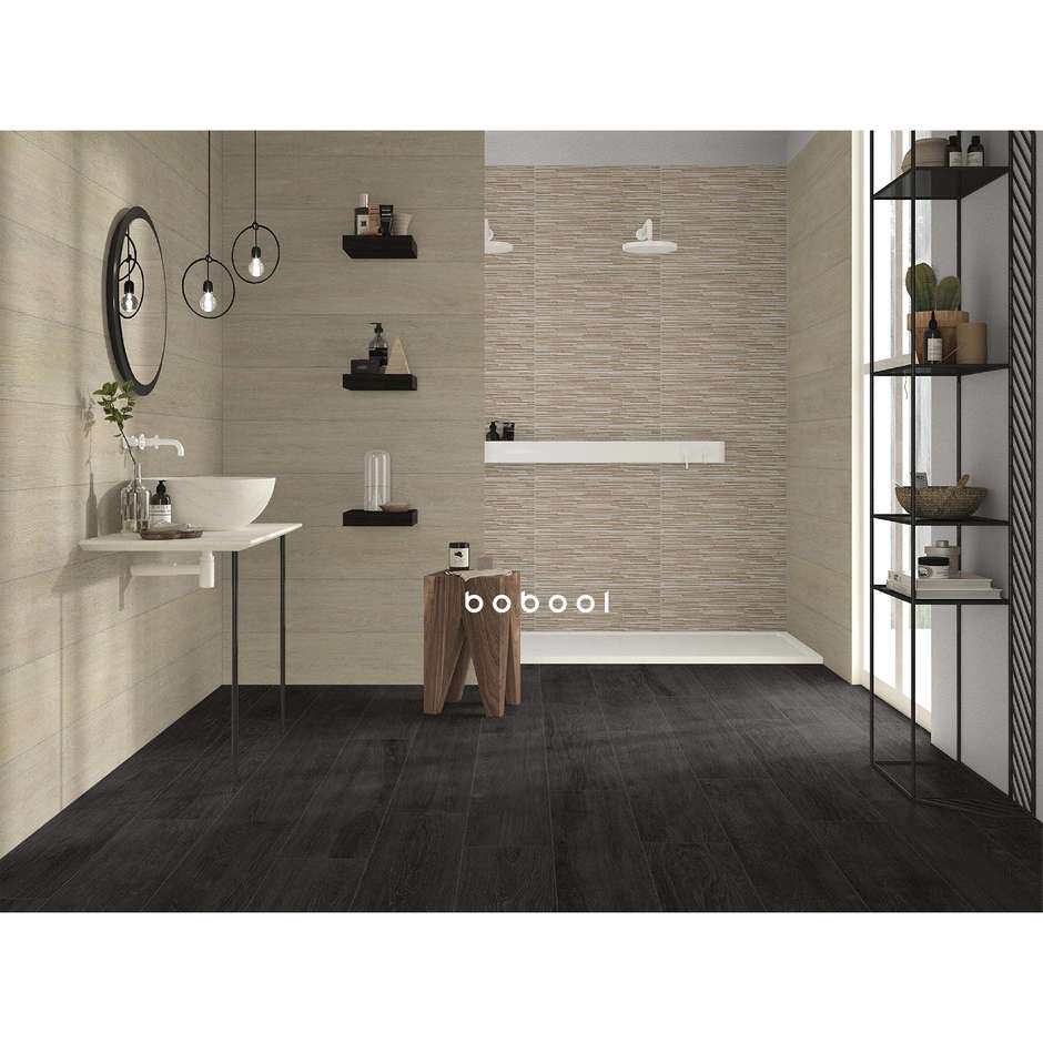 Wandfliese, Reliefstreifen Beige, 25x60 cm, Wall - Concretus, Dom Ceramiche