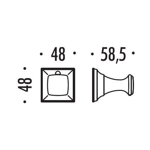 Wandgarderobe aus Chrom - Portofino Colombo