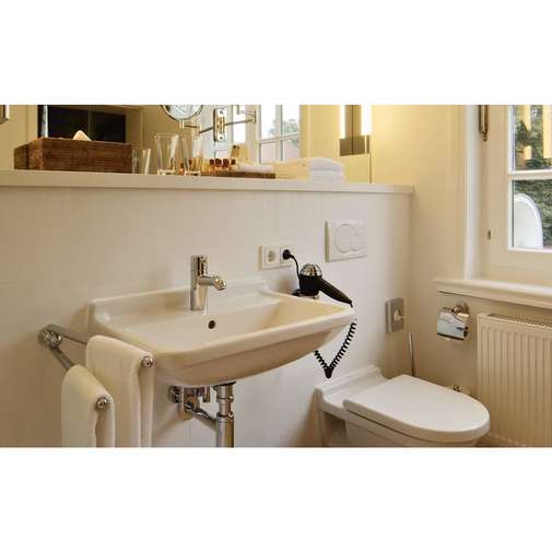 Wandhängendes Einloch-Waschbecken mit weißem Überlauf 60 cm - Starck 3, Duravit